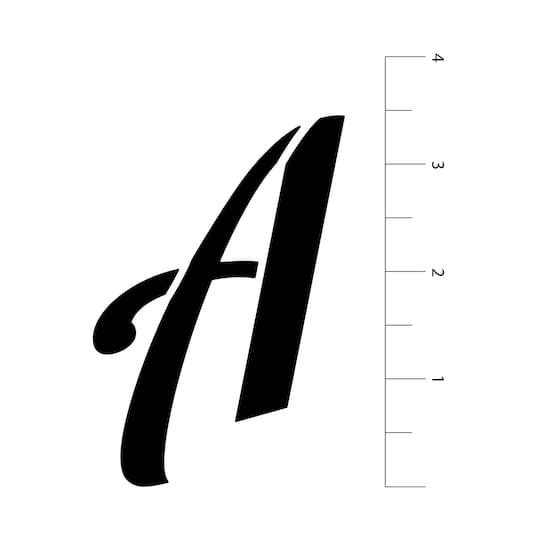 6 Pack: 3.5" Italic Script Alphabet Stencils by Craft Smart®